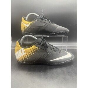 Mens Nike Bomba X Indoor Soccer Shoes 826186-077 Black Gold Mens Size 7 EUC
